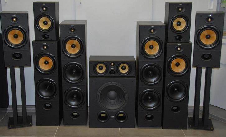 B&W alles in pracht staat apart te koop/beluisteren, Audio, Tv en Foto, Luidsprekerboxen, Zo goed als nieuw, Complete surroundset