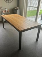 Houten Tafel - 200x100cm - Zwart Metalen Poten, Huis en Inrichting, Tafels | Eettafels, Ophalen, Eikenhout, Zo goed als nieuw