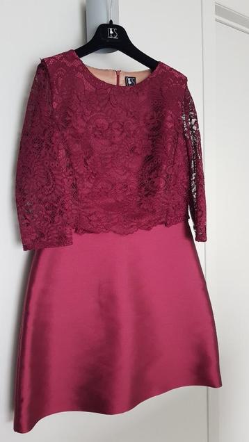 party jurk donkerrood van het mark 'PArtyDress' maat 42-46, Kleding | Dames, Jurken, Ophalen, Maat 42/44 (L), Zo goed als nieuw