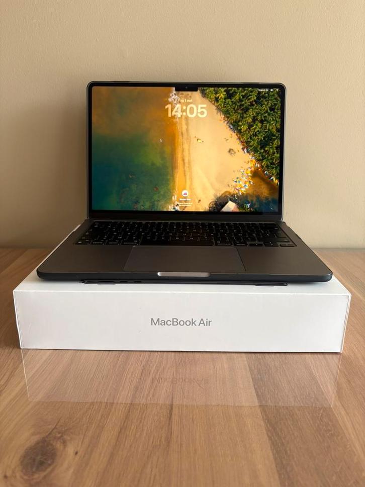 MacBook Air M2 (2022) - 256GB - 100% BAT - Gar. tot April, Computers en Software, Apple Macbooks, Zo goed als nieuw, MacBook Air