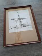 Kader met molen R.Moreels '80, Huis en Inrichting, Minder dan 50 cm, Tekening, Ophalen of Verzenden, Zo goed als nieuw