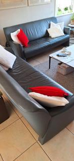 2 identieke lederen zetels 3-zit koinor antraciet, Enlèvement, Cuir