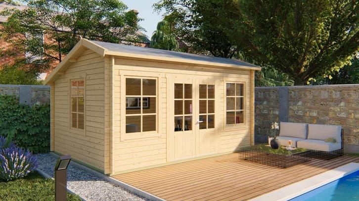 Cabane en rondins - Maison de jardin Tane | 40 mm | épicéa, Hobby & Loisirs créatifs, Hobby & Loisirs Autre, Neuf, Envoi