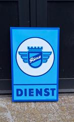 Origineel emaille reclamebord Rixe Dienst motorfietsen., Enlèvement ou Envoi, Utilisé, Panneau publicitaire