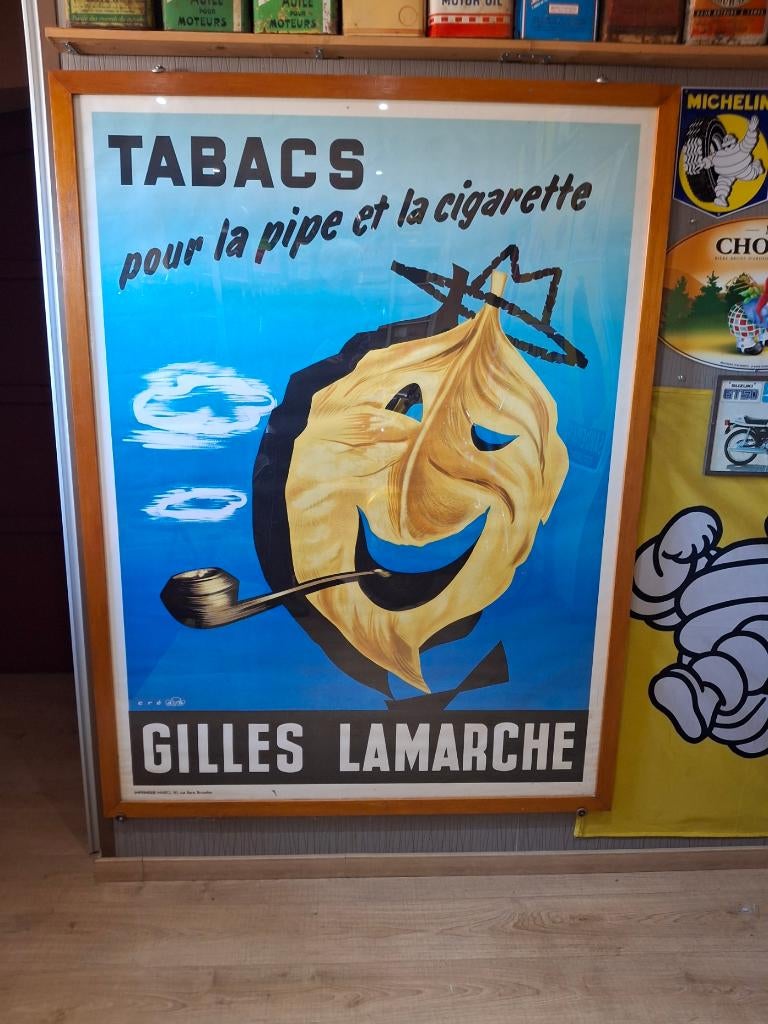 Grote oude affiche Gilles Lamarche., Ophalen, Reclame