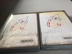 2 Vintage Deritex Handdoeken – Retro Clown – Nieuw in doos, Huis en Inrichting, Ophalen, Nieuw, Wit, Handdoek