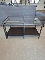 Tweedelige zwarte glazen salontafel IKEA (Vittsjö), Huis en Inrichting, Ophalen