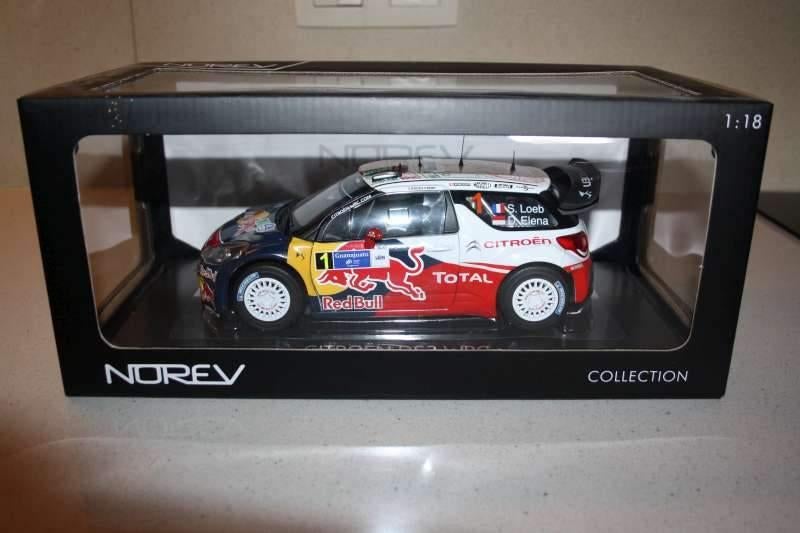 1:18 Norev Citroen DS3 WRC 2011 Loeb rally Mexico 2011., Hobby en Vrije tijd, Modelauto's | 1:18, Ophalen of Verzenden, Zo goed als nieuw