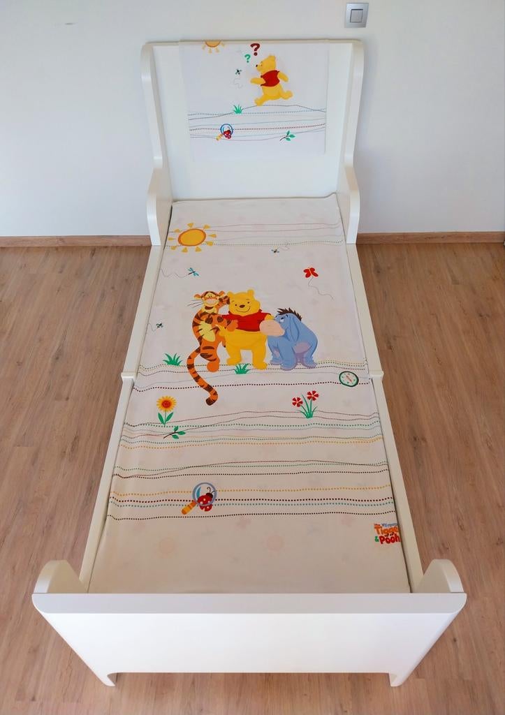 Deux lits de croissance BUSUNGE blancs d'Ikea - 80 x 200 cm, 90 cm, Comme neuf, Enlèvement, Blanc