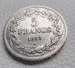5 francs Léopold I - 1833, Monnaie en vrac, Argent, Argent, Envoi