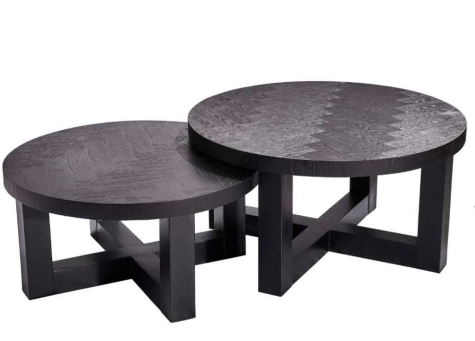 2 salontafels met visgraatmotief, Huis en Inrichting, Ophalen, Zo goed als nieuw