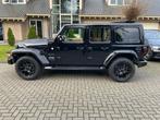 Jeep Wrangler Sahara Plug in Hybrid Soft Top, Auto's, Automaat, Zwart, Leder, Bedrijf