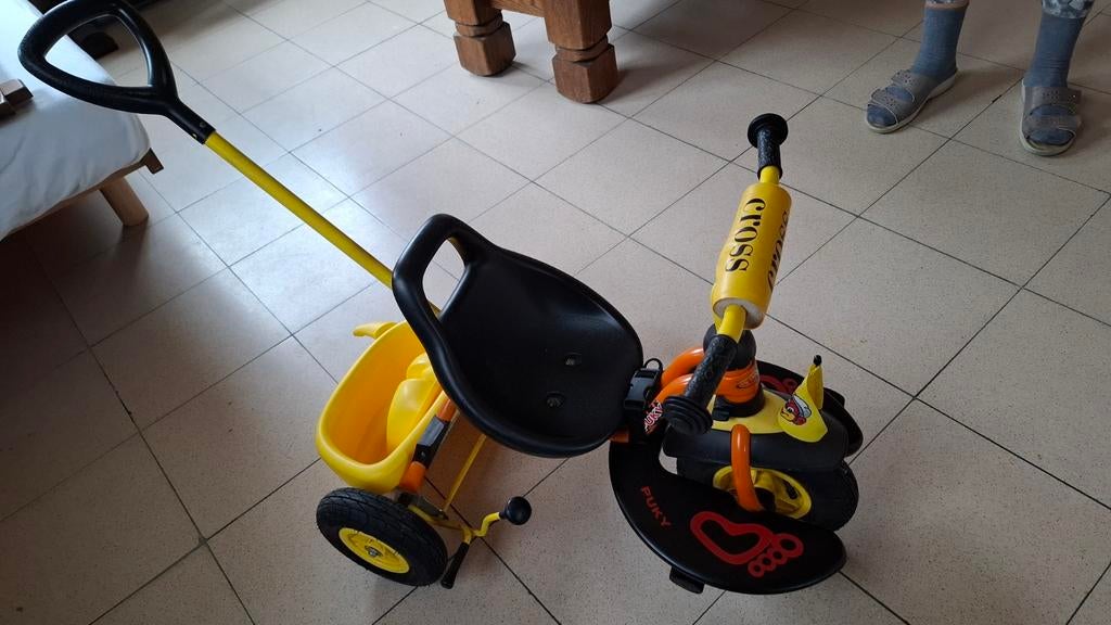 Driewieler met rubber banden, Ophalen