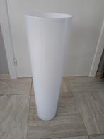 Vaas wit glas, Ophalen, 50 tot 75 cm, Wit, Glas