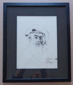 ROGER VAN BELLEGHEM / MANSPORTRET / ORIGINEEL 44x37cm KADER, Ophalen of Verzenden