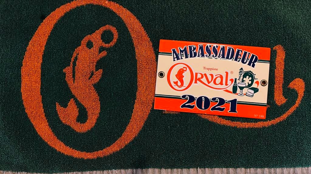 Plaque ambassadeur Orval 2021, Collections, Autocollants, Comme neuf, Autres types, Enlèvement ou Envoi