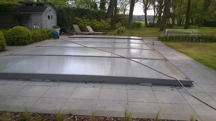 Lage afneembare verrolbare zwembadoverkapping, Tuin en Terras, Zwembad-toebehoren, Gebruikt, Overige typen, Ophalen