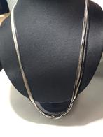 Retro '70s ketting zilverkleurig en zwart, Overige materialen, Verstelbaar, Nieuw, Ophalen of Verzenden