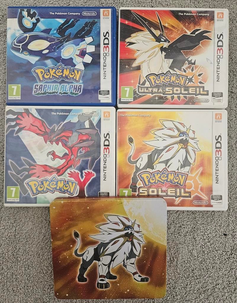 Lot Pokémon Nintendo 3DS : Y  Saphir Alpha  Soleil Ultra sun, Consoles de jeu & Jeux vidéo, Enlèvement, Comme neuf, Aventure et Action