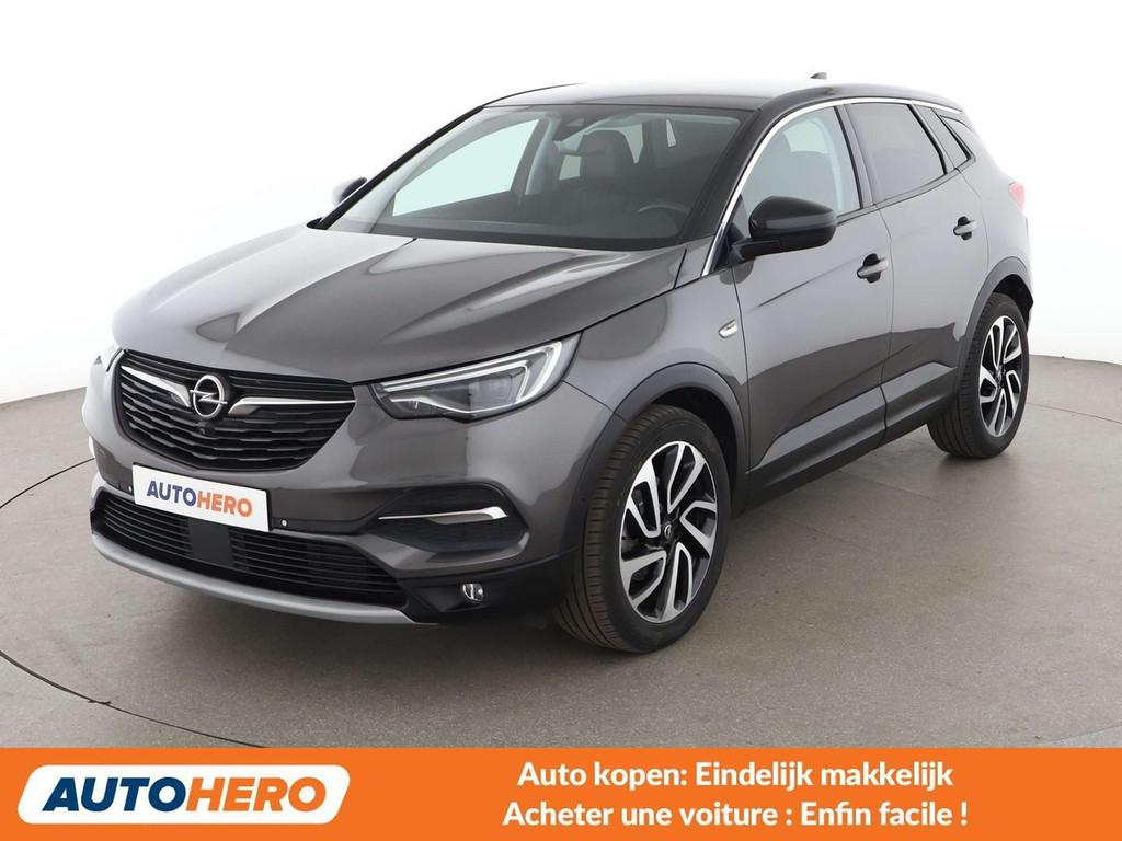 Opel Grandland X 1.2 Turbo Ultimate (automatique), Autos, Opel, Cuir, Argent ou Gris, Achat, Détection des panneaux routiers