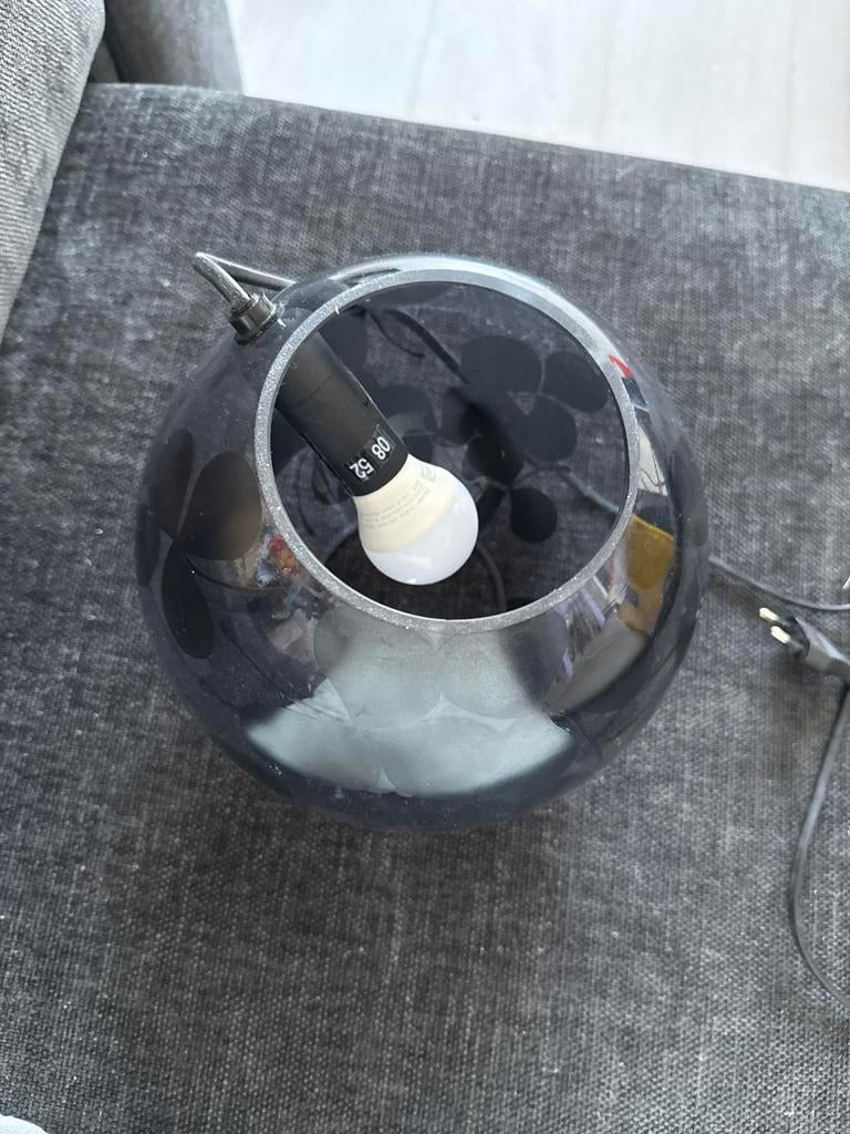 Zwarte tafellamp – modern design / sfeerlicht (goede staat), Ophalen, Zwart, Rond, Nieuw