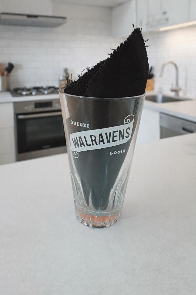 Oud bierglas gueuze Walravens brouwerij Gooik, Verzamelen, Biermerken, Verzenden