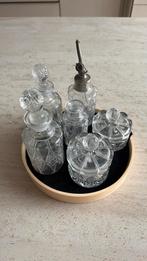 Glazen antieken badkamer benodigdheden, Antiek en Kunst, Ophalen