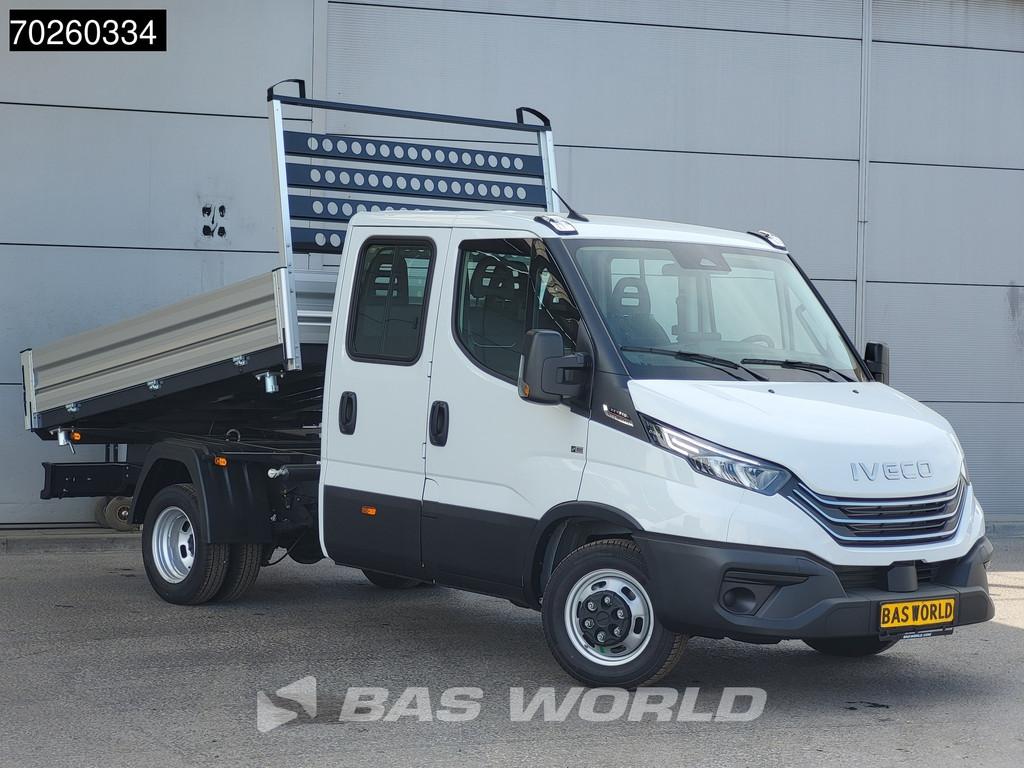 Iveco Daily 35C21 BPM VRIJ! 3-Zijdige Kipper Dubbel Cabine 2, Auto's, Stof, Euro 6, 4 cilinders, Iveco