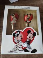 Disneyland Paris mickey & minnie bruiloft champagneglazen, Enlèvement ou Envoi, Mickey Mouse, Neuf, Service