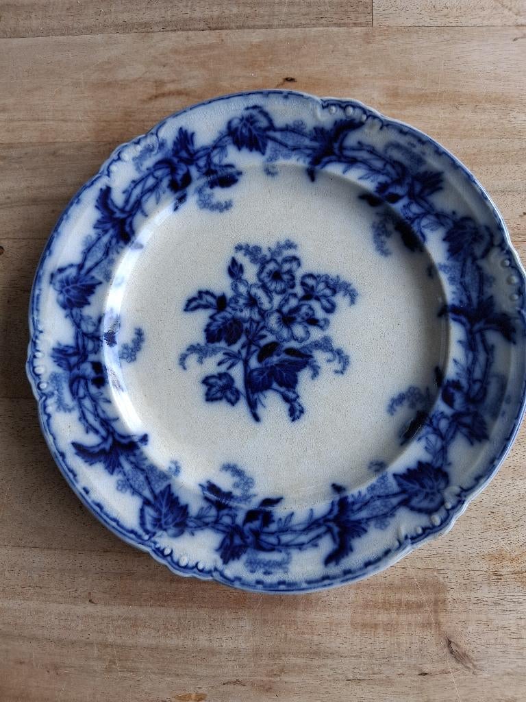 Flow blue bord 19de eeuws, Antiek en Kunst, Ophalen