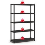 Keter Plus stellingkast kunststof zwart 120 x 40 x 187 cm, Jardin & Terrasse, Enlèvement, Neuf, Synthétique, Autres types