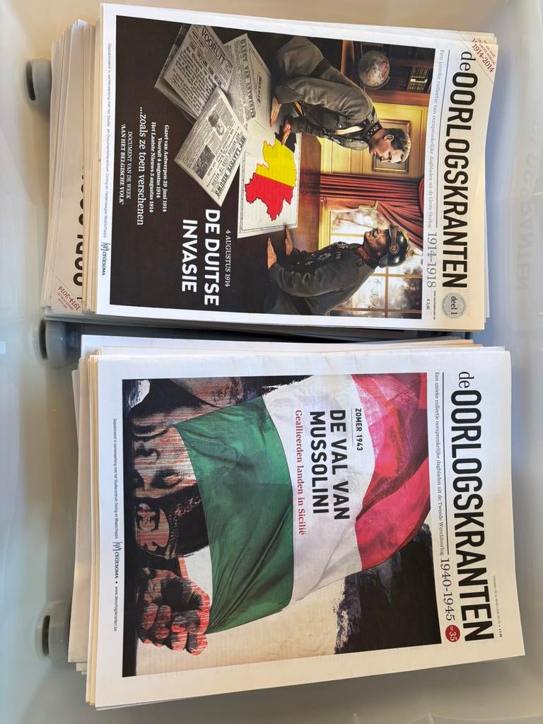 Oorlogskranten 1914 - 1918, interludium en 1940 - 1945, Ophalen, Gelezen, Algemeen