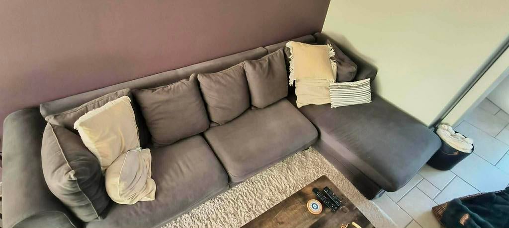 Antraciet stoffen zetel TE KOOP, Ophalen, Gebruikt