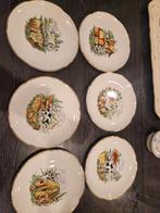 Set assiettes fromage vintage faience, Enlèvement ou Envoi