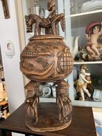 senufo handgesneden houten presentatiekom 60cm, Antiek en Kunst, Ophalen of Verzenden