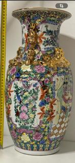 Grote Chinese decoratieve vaas met goud accenten – 45 cm, Ophalen