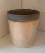 Beige bloempothoes met grijze rand, Ophalen, Zo goed als nieuw