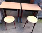 Tafel tafeltjes vintage schooltafeltjes met krukjes, Enlèvement