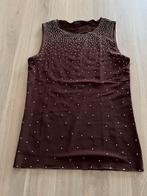 Bruin topje strass ZARA, nieuw, Maat 38/40 (M), Bruin, Ophalen of Verzenden, Zo goed als nieuw