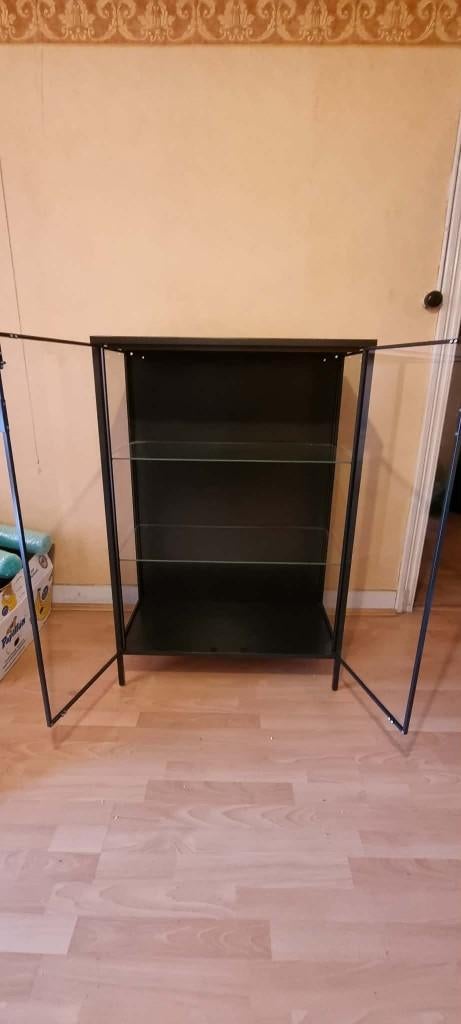 Vitrine type industriel, Maison & Meubles, 25 à 50 cm, Comme neuf, Verre, Enlèvement