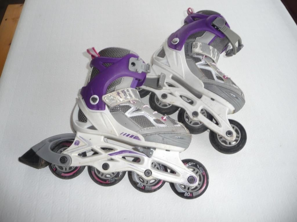 Patins à roulettes pour filles, Sports & Fitness, Patins à roulettes alignées, Comme neuf, Rollers 4 roues en ligne, Enfants, Réglable