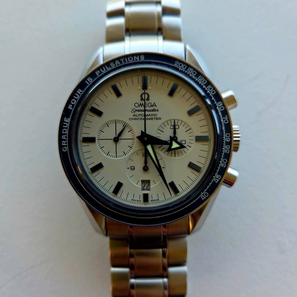 Omega Speedmaster Broad Arrow Automaat, Handtassen en Accessoires, Horloges | Heren, Staal, Staal, Omega