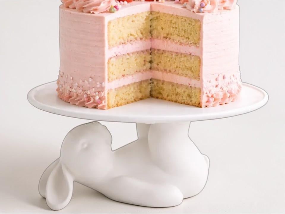 bunny cake stand, Ophalen of Verzenden, Zo goed als nieuw, Rond, Kunststof