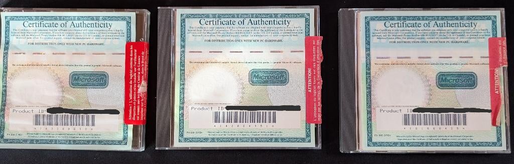 Logiciels Windows 95 (Word, Excel, Plus!) avec certificats, Computers en Software, Vintage Computers, Ophalen of Verzenden