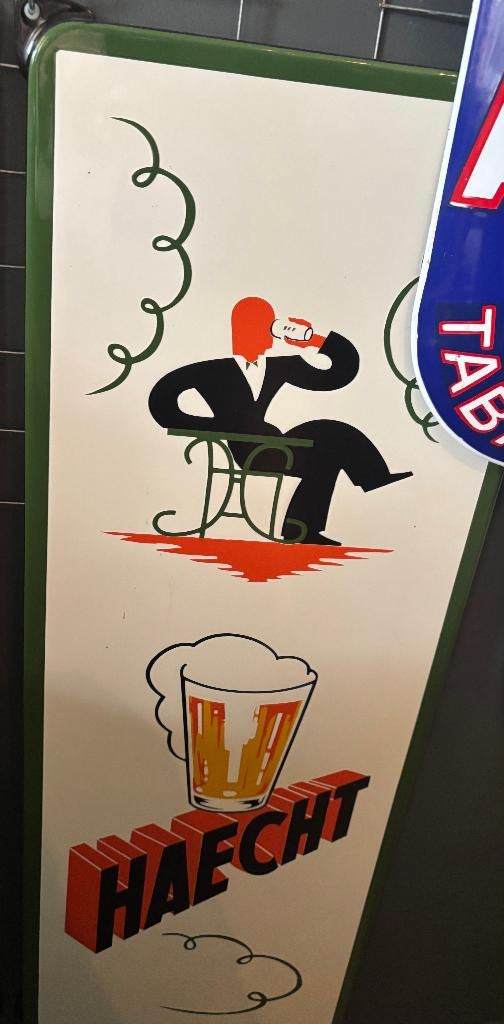 emaille reclamebord haecht, Verzamelen, Merken en Reclamevoorwerpen, Ophalen of Verzenden, Nieuw, Reclamebord