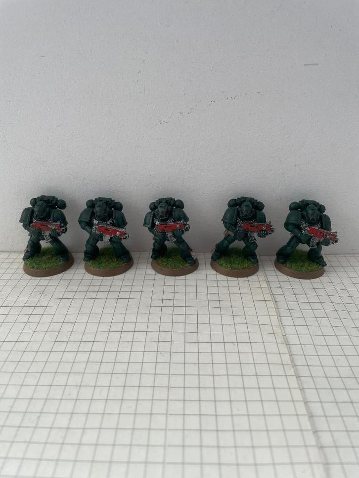 Lot de Dark Angels vintage peints + bonus pour W40K, Hobby & Loisirs créatifs, Wargaming, Utilisé, Warhammer 40000, Enlèvement ou Envoi