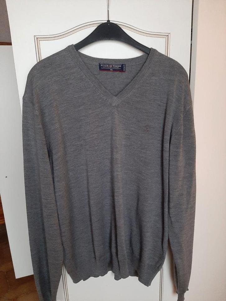 Pull en mérinos River Woods — gris 3XL
 Qualité pure, Vêtements | Hommes, Pulls & Vestes, Gris, Enlèvement ou Envoi