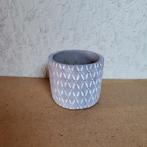 Bloempot met motief, Enlèvement ou Envoi, Moins de 25 cm, Rond, Pierre