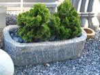 bac ou auge en pierre bleu , jardinière , grand choix !!, Jardin & Terrasse, Moins de 30 cm, Pierre, Enlèvement, Utilisé