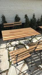 Tuinset tafel en stoelen, Ophalen, Gebruikt, Hout